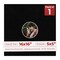 Black with Black Core Mat Board for 16x16 Frames - Circle Opening for 5x5 Photos